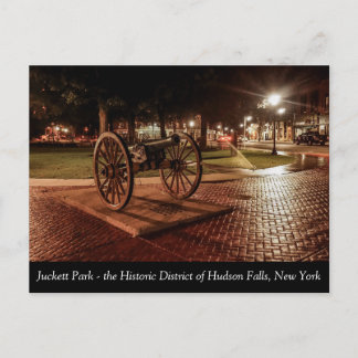 Juckett Park in historic Hudson Falls Postcard