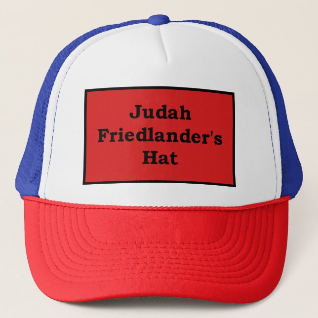 Judah Friedlander's Hat, Red Trucker Hat (Front)