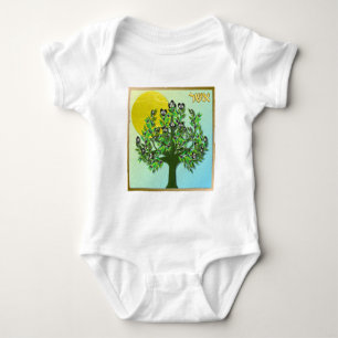Judaica 12 Tribes Israel Asher Baby Bodysuit