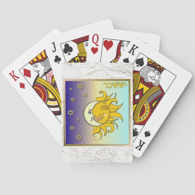 Judaica 12 Tribes Israel Issachar Art Playing Cards (Back)