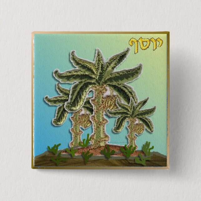 Judaica 12 Tribes Israel Joseph 15 Cm Square Badge (Front)