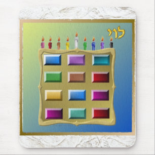 Judaica 12 Tribes Israel Levi Mouse Mat