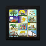 Judaica 12 Tribes of Israel Art Gift Box<br><div class="desc">You are viewing The Lee Hiller Design Collection. Apparel,  Gifts & Collectibles  Lee Hiller Photography or Digital Art Collection. You can view her Nature photography at http://HikeOurPlanet.com/ and follow her hiking blog within Hot Springs National Park.</div>