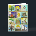 Judaica 12 Tribes of Israel Art Holiday Card<br><div class="desc">You are viewing The Lee Hiller Design Collection. Apparel,  Gifts & Collectibles  Lee Hiller Photography or Digital Art Collection. You can view her Nature photography at http://HikeOurPlanet.com/ and follow her hiking blog within Hot Springs National Park.</div>