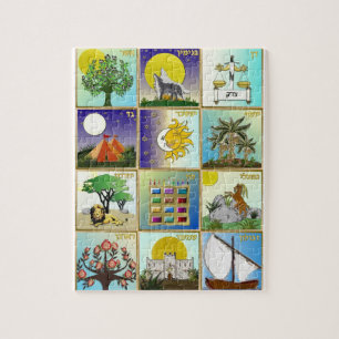 Judaica 12 Tribes of Israel Art Jigsaw Puzzle
