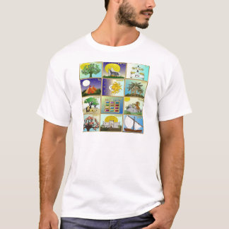 Judaica 12 Tribes Of Israel Art Panels T-Shirt