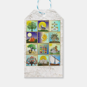 Judaica 12 Tribes Of Israel Art Print Gift Tags