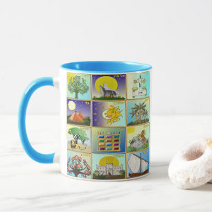 Judaica 12 Tribes Of Israel Art Print Mug