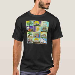 Judaica 12 Tribes of Israel Art T-Shirt