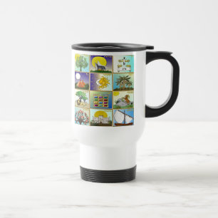 Judaica 12 Tribes of Israel Art Travel Mug