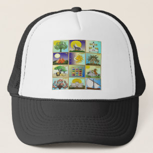 Judaica 12 Tribes of Israel Art Trucker Hat