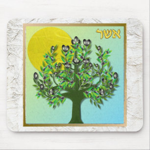 Judaica 12 Tribes Of Israel Asher Mouse Mat