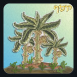 Judaica 12 Tribes Of Israel Joseph Square Sticker<br><div class="desc">You are viewing The Lee Hiller Designs Collection of Home and Office Decor,  Apparel,  Gifts and Collectibles. The Designs include Lee Hiller Photography and Mixed Media Digital Art Collection. You can view her Nature photography at http://HikeOurPlanet.com/ and follow her hiking blog within Hot Springs National Park.</div>