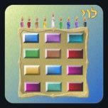 Judaica 12 Tribes Of Israel Levi Square Sticker<br><div class="desc">You are viewing The Lee Hiller Designs Collection of Home and Office Decor,  Apparel,  Gifts and Collectibles. The Designs include Lee Hiller Photography and Mixed Media Digital Art Collection. You can view her Nature photography at http://HikeOurPlanet.com/ and follow her hiking blog within Hot Springs National Park.</div>