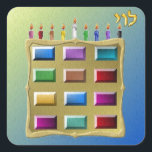 Judaica 12 Tribes Of Israel Levi Square Sticker<br><div class="desc">You are viewing The Lee Hiller Designs Collection of Home and Office Decor,  Apparel,  Gifts and Collectibles. The Designs include Lee Hiller Photography and Mixed Media Digital Art Collection. You can view her Nature photography at http://HikeOurPlanet.com/ and follow her hiking blog within Hot Springs National Park.</div>