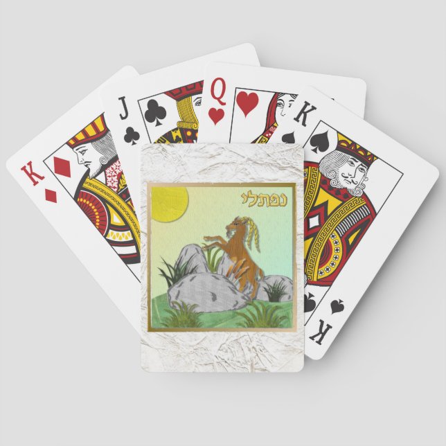 Judaica 12 Tribes Of Israel Naphtali Playing Cards (Back)