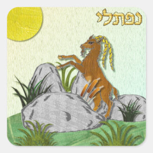 Judaica 12 Tribes Of Israel Naphtali Square Sticker