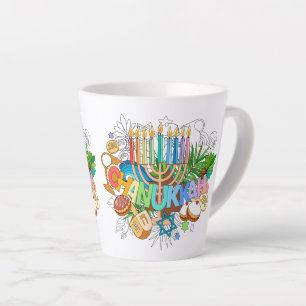 Judaica - Chanukah Latte Mugs - Giftware
