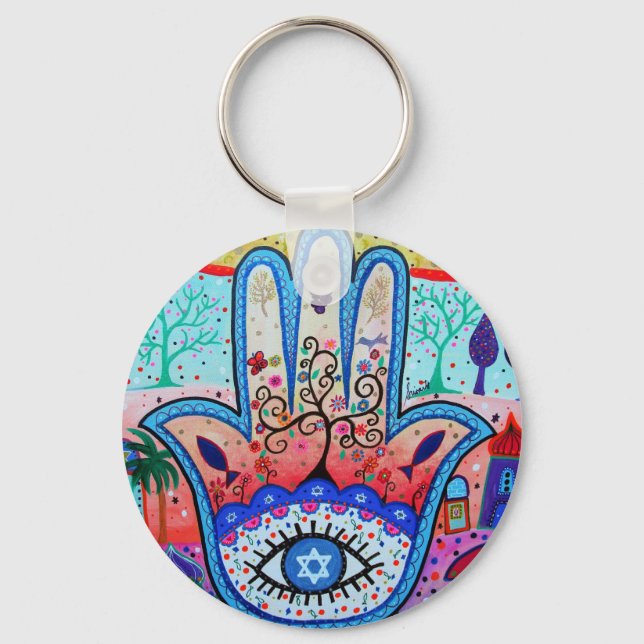 JUDAICA HAMSA KEY RING (Front)