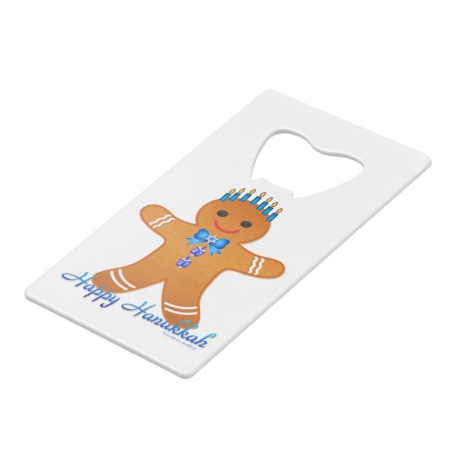 Judaica Hanukkah Gingerbread Man Menorah (Front Angled)