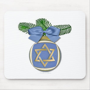 Judaica Hanukkah Star Of David Ornament Print Mouse Mat
