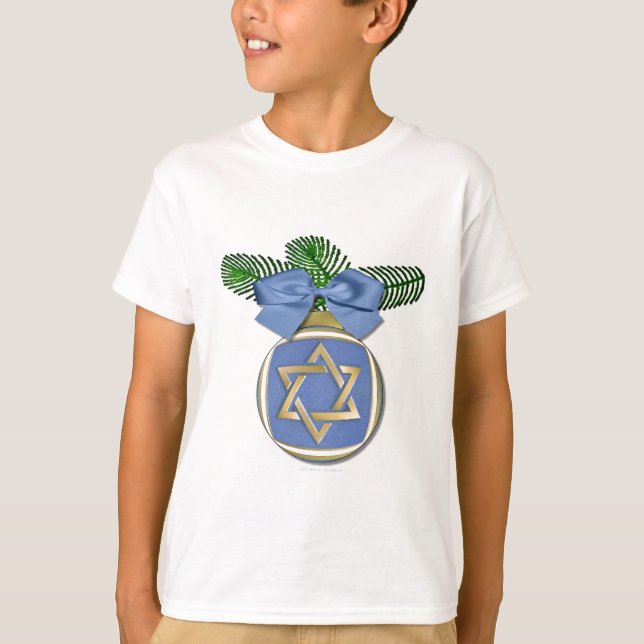 Judaica Hanukkah Star Of David Ornament Print T-Shirt (Front)