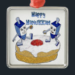 Judaica Happy Hanukkah Dancing Dreidels Doughnut Metal Tree Decoration<br><div class="desc">You are viewing The Lee Hiller Designs Collection of Home and Office Decor,  Apparel,  Gifts and Collectibles. The Designs include Lee Hiller Photography and Mixed Media Digital Art Collection. You can view her Nature photography at http://HikeOurPlanet.com/ and follow her hiking blog within Hot Springs National Park.</div>