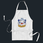 Judaica Happy Hanukkah Dancing Dreidels Doughnut Standard Apron<br><div class="desc">You are viewing The Lee Hiller Designs Collection of Home and Office Decor,  Apparel,  Gifts and Collectibles. The Designs include Lee Hiller Photography and Mixed Media Digital Art Collection. You can view her Nature photography at http://HikeOurPlanet.com/ and follow her hiking blog within Hot Springs National Park.</div>
