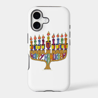 Judaica Happy Hanukkah Dreidel Menorah