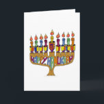 Judaica Happy Hanukkah Dreidel Menorah Holiday Card<br><div class="desc">You are viewing The Lee Hiller Designs Collection of Home and Office Decor,  Apparel,  Gifts and Collectibles. The Designs include Lee Hiller Photography and Mixed Media Digital Art Collection. You can view her Nature photography at http://HikeOurPlanet.com/ and follow her hiking blog within Hot Springs National Park.</div>