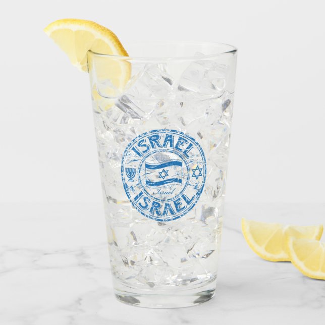 Judaica Israel Drinking Glasses - Gifts  (Front Ice)