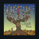 Judaica L'shanah Tovah Tree Of Life Gifts Apparel Magnet<br><div class="desc">You are viewing The Lee Hiller Design Collection. Apparel,  Gifts & Collectibles  Lee Hiller Photography or Digital Art Collection. You can view her Nature photography at http://HikeOurPlanet.com/ and follow her hiking blog within Hot Springs National Park.</div>