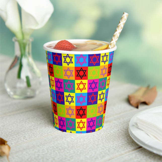 Judaica - Paper Cups - Jewish Stars Gifts  (Insitu)