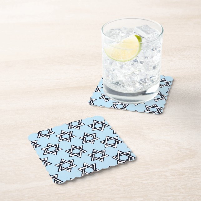 Judaica - Party Supplies - Paper Coasters Bulk  (Insitu)
