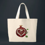 Judaica Pomegranate Heart Hanukkah Rosh Hashanah Large Tote Bag<br><div class="desc">You are viewing The Lee Hiller Designs Collection of Home and Office Decor,  Apparel,  Gifts and Collectibles. The Designs include Lee Hiller Photography and Mixed Media Digital Art Collection. You can view her Nature photography at http://HikeOurPlanet.com/ and follow her hiking blog within Hot Springs National Park.</div>