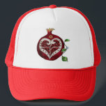 Judaica Pomegranate Heart Hanukkah Rosh Hashanah Trucker Hat<br><div class="desc">Party and gift supplies for Hanukkah and Rosh Hashanah You are viewing The Lee Hiller Photography Art and Designs Collection of Home and Office Decor, Apparel, Gifts and Collectibles. The Designs include Lee Hiller Photography and Mixed Media Digital Art Collection. You can view her Nature photography at http://HikeOurPlanet.com/ and follow...</div>