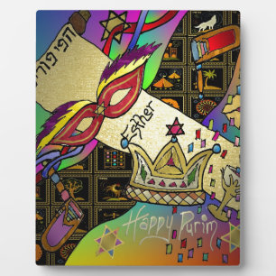 Judaica Purim Esther Celebration Art Print Plaque