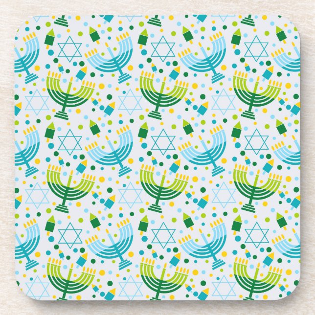 Judaica - Set of Six Drink Coasters - Giftware  (Front)