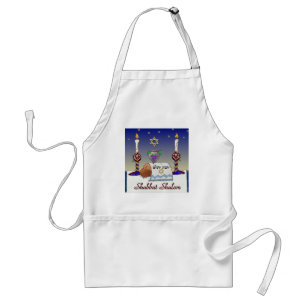 Judaica Shabbat Shalom Art Print Standard Apron