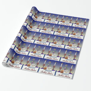 Judaica Shabbat Shalom Art Print Wrapping Paper