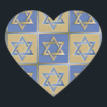 Judaica Star Of David Metal Gold Blue Heart Sticker<br><div class="desc">You are viewing The Lee Hiller Design Collection. Apparel,  Gifts & Collectibles  Lee Hiller Photography or Digital Art Collection. You can view her Nature photography at http://HikeOurPlanet.com/ and follow her hiking blog within Hot Springs National Park.</div>