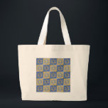 Judaica Star Of David Metal Gold Blue Large Tote Bag<br><div class="desc">You are viewing The Lee Hiller Design Collection. Apparel,  Gifts & Collectibles  Lee Hiller Photography or Digital Art Collection. You can view her Nature photography at http://HikeOurPlanet.com/ and follow her hiking blog within Hot Springs National Park.</div>