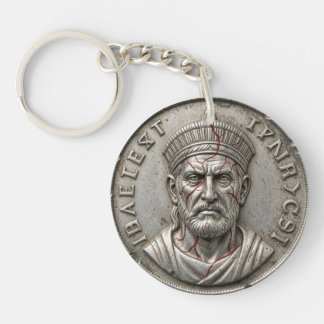 Judas Cursed Coin Keychain – Zion‑7 Tyrian Shekel