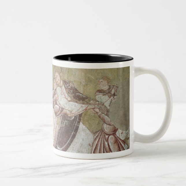 Judas Kissing Christ (fresco) (detail of 95750) Two-Tone Coffee Mug (Right)