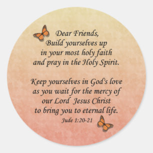 Jude 1:20-21 ~ Holy Faith Classic Round Sticker