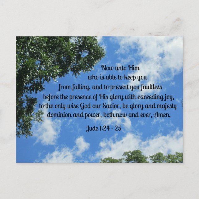 Jude 1:24-25 postcard (Front)