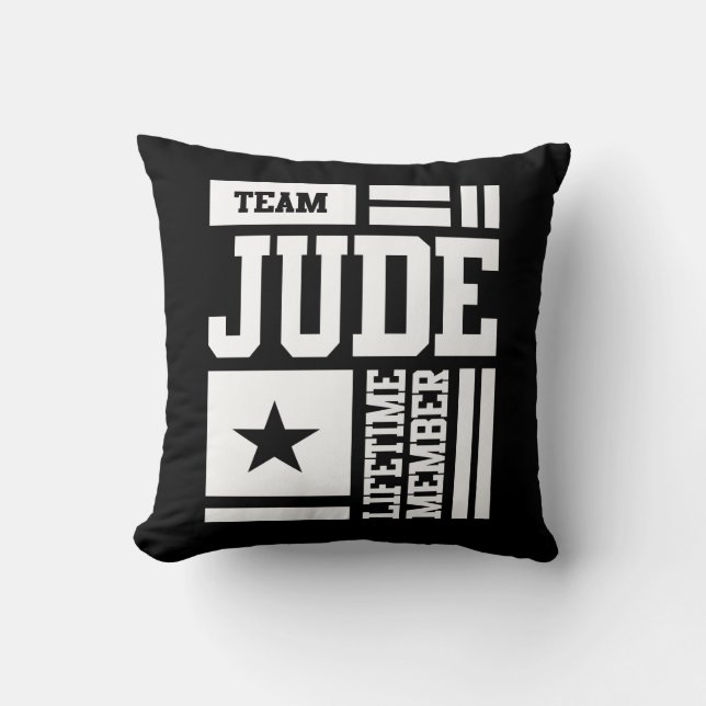 Jude Personalised Name Birthday Gift Cushion (Front)