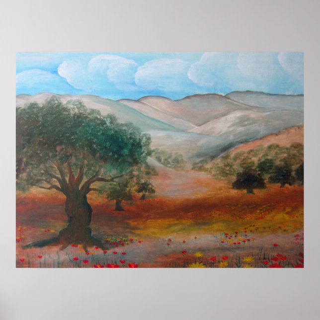 Judea Hills, Ben Shemen Forest, Israel. Poster (Front)