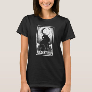 Judement Moon Cat Tarot Card Pagan Goblincore Goth T-Shirt
