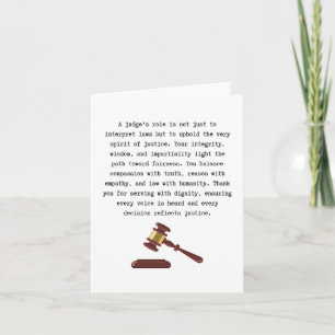 Judge appreciation card